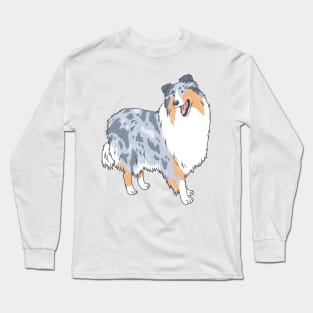 Merle Rough Collie Long Sleeve T-Shirt